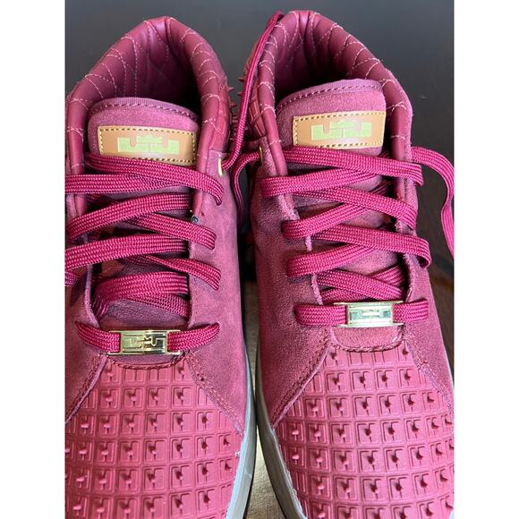 Nike Lebron XIII Lifestyle Team Red Gold Gum Spikes 806396-600 ~ Size 9 - Picture 5 of 12